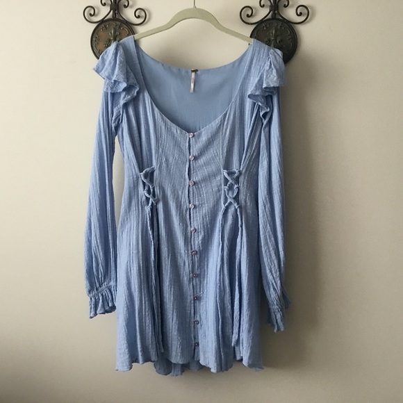 Free People NWOT cotton gauze mini dress - Picture 6 of 8